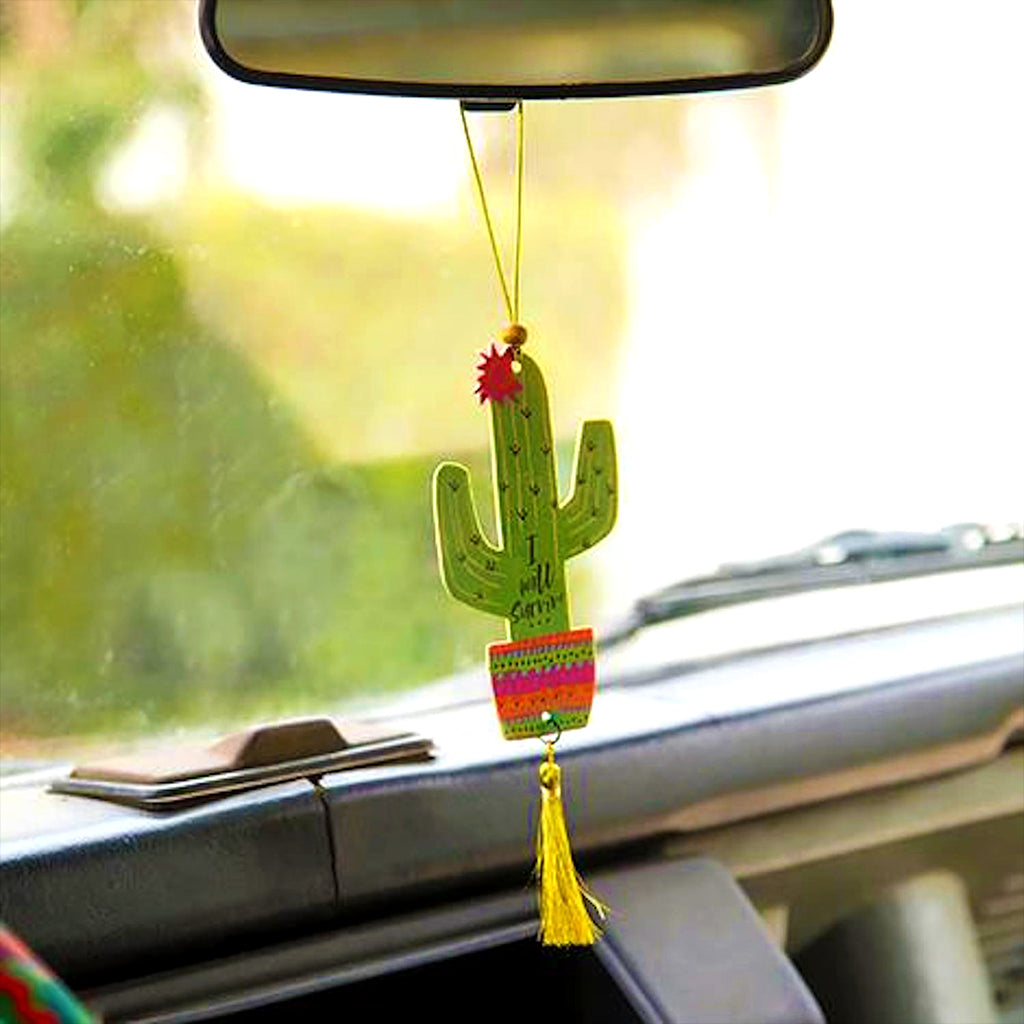 A friendly Cactus Air Freshener for your car!