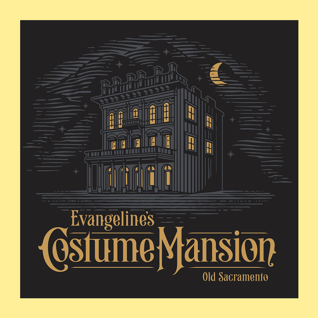 Evangeline's Costume Mansion Logo T-Shirt (Detail)