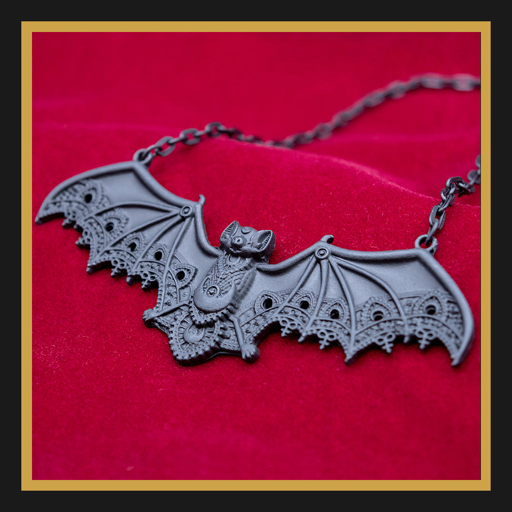 Lace Bat Necklace