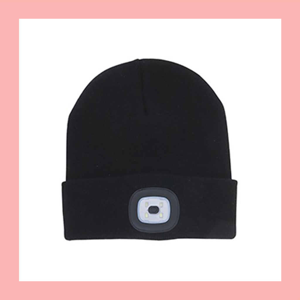 Night Scout Rechargeable LED Beanie in Black