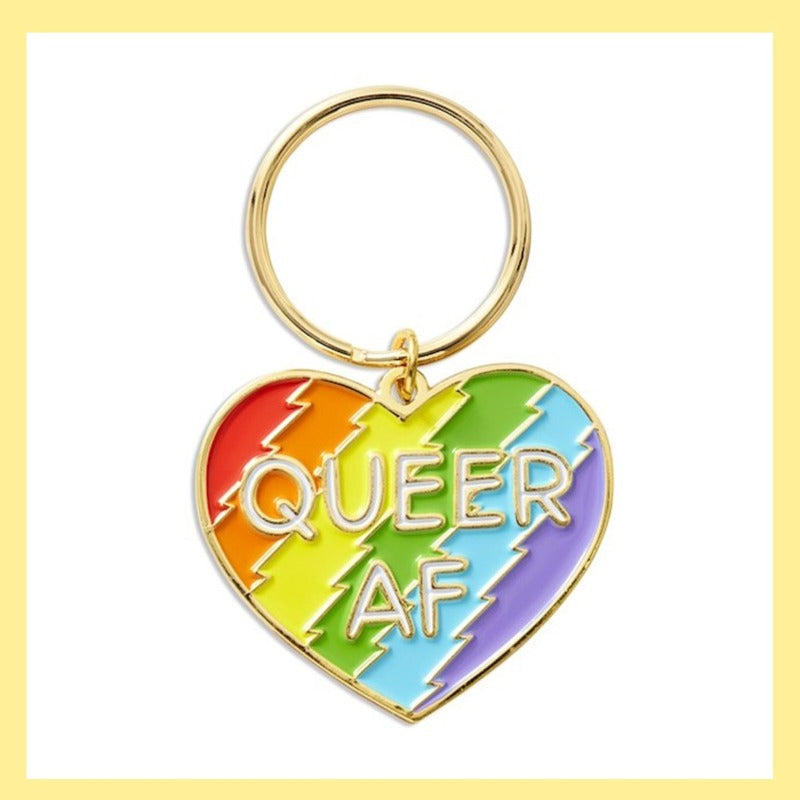 Keychain - Queer AF Heart